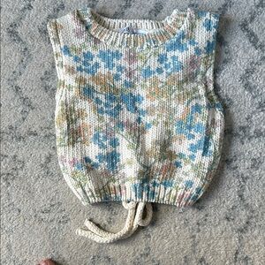 Floral Knit Sleeveless Top
